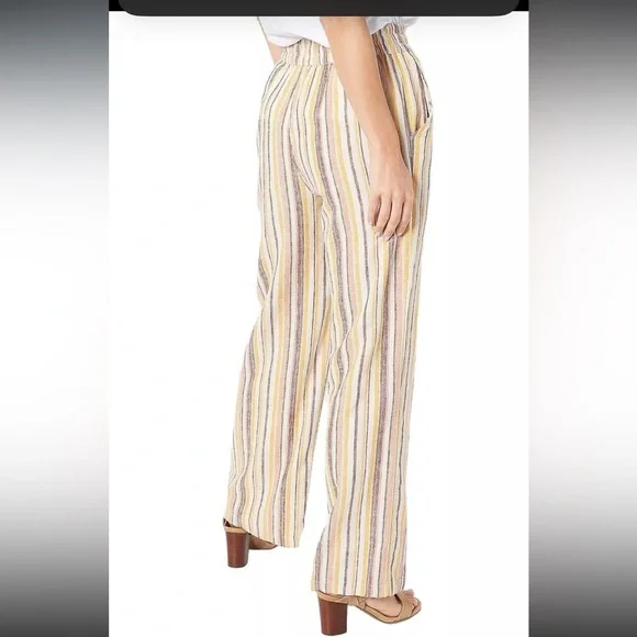 Naturals denim&co linen blend striped pants - Picture 2 of 13